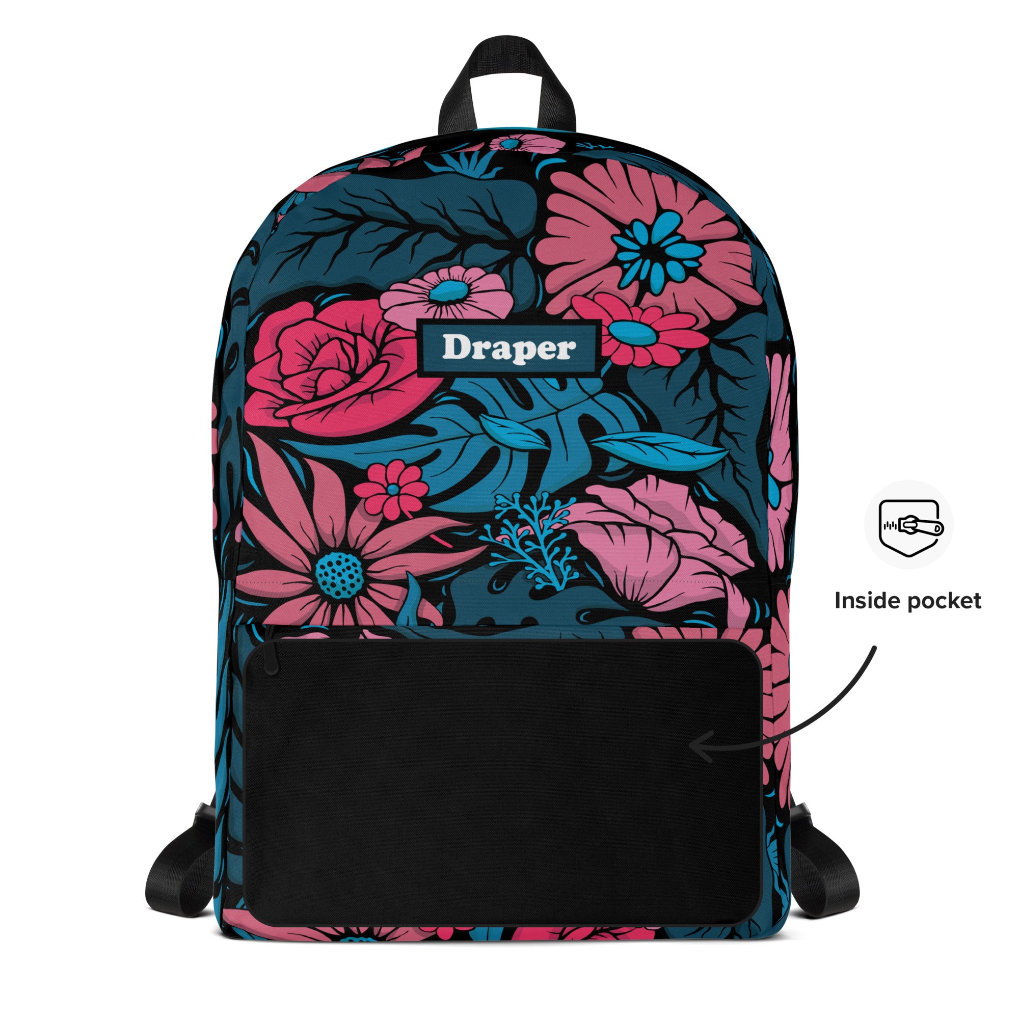 Draper Floral Backpack Black