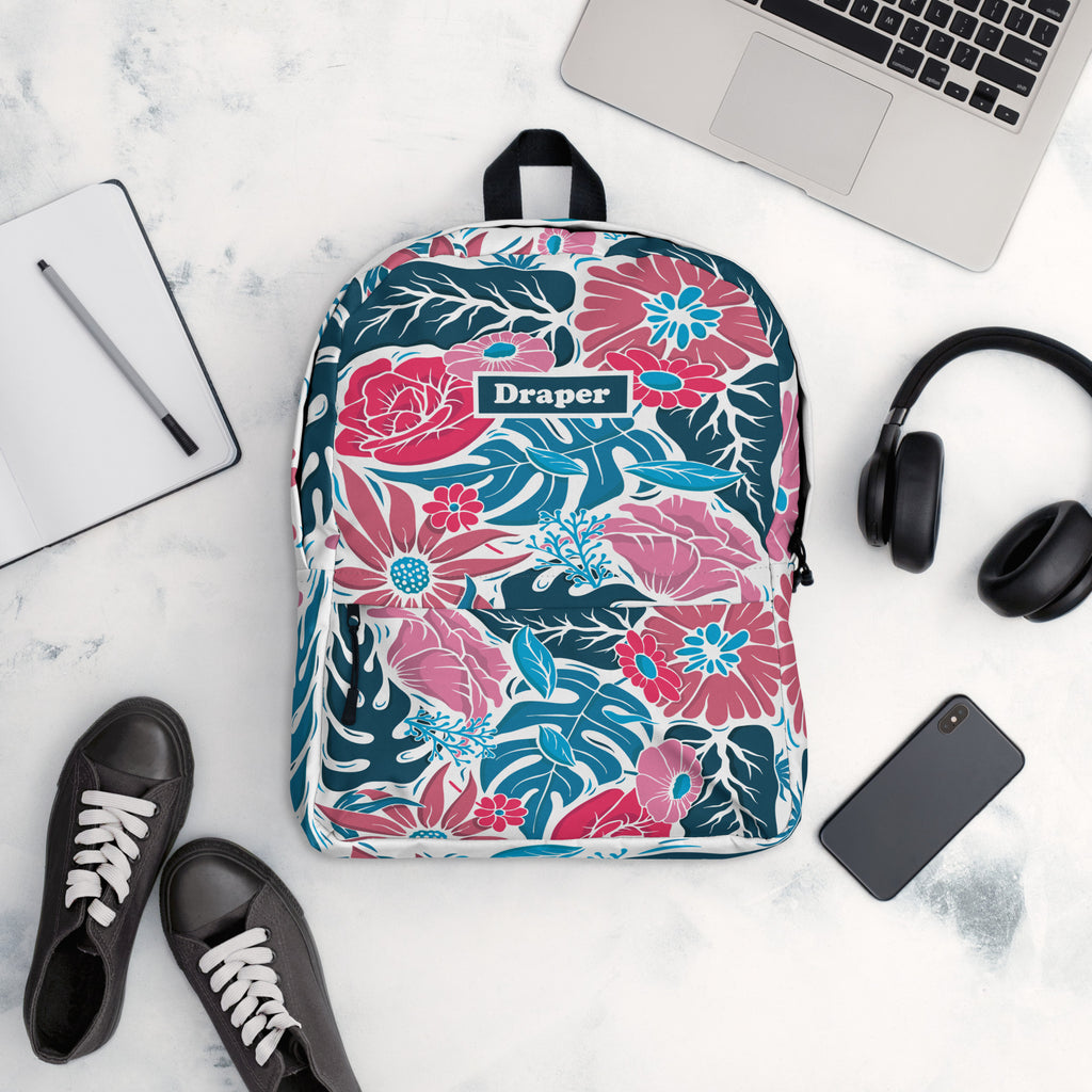 Draper Floral Backpack White