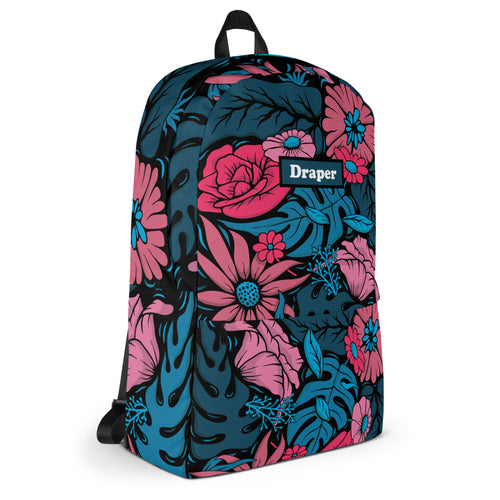 Draper Floral Backpack Black