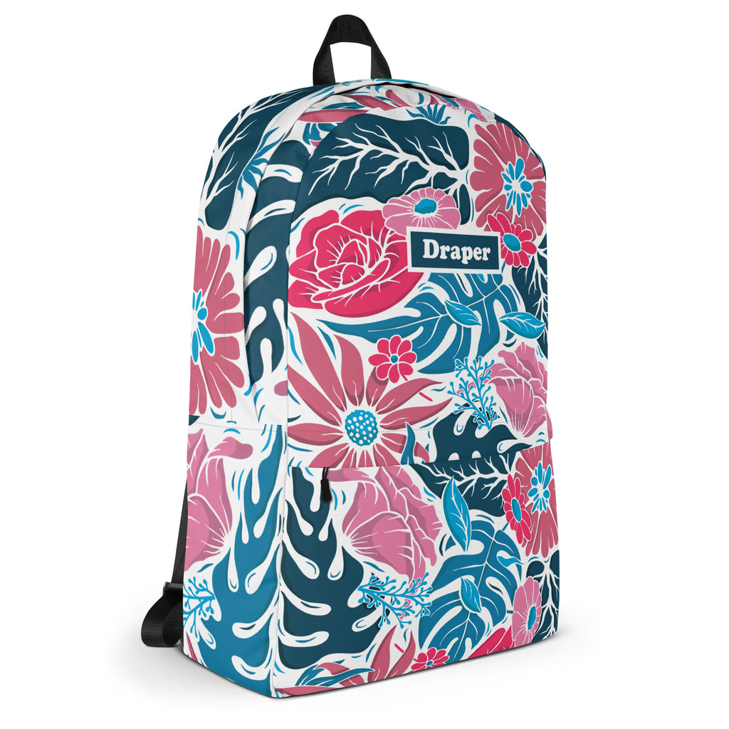 Draper Floral Backpack White