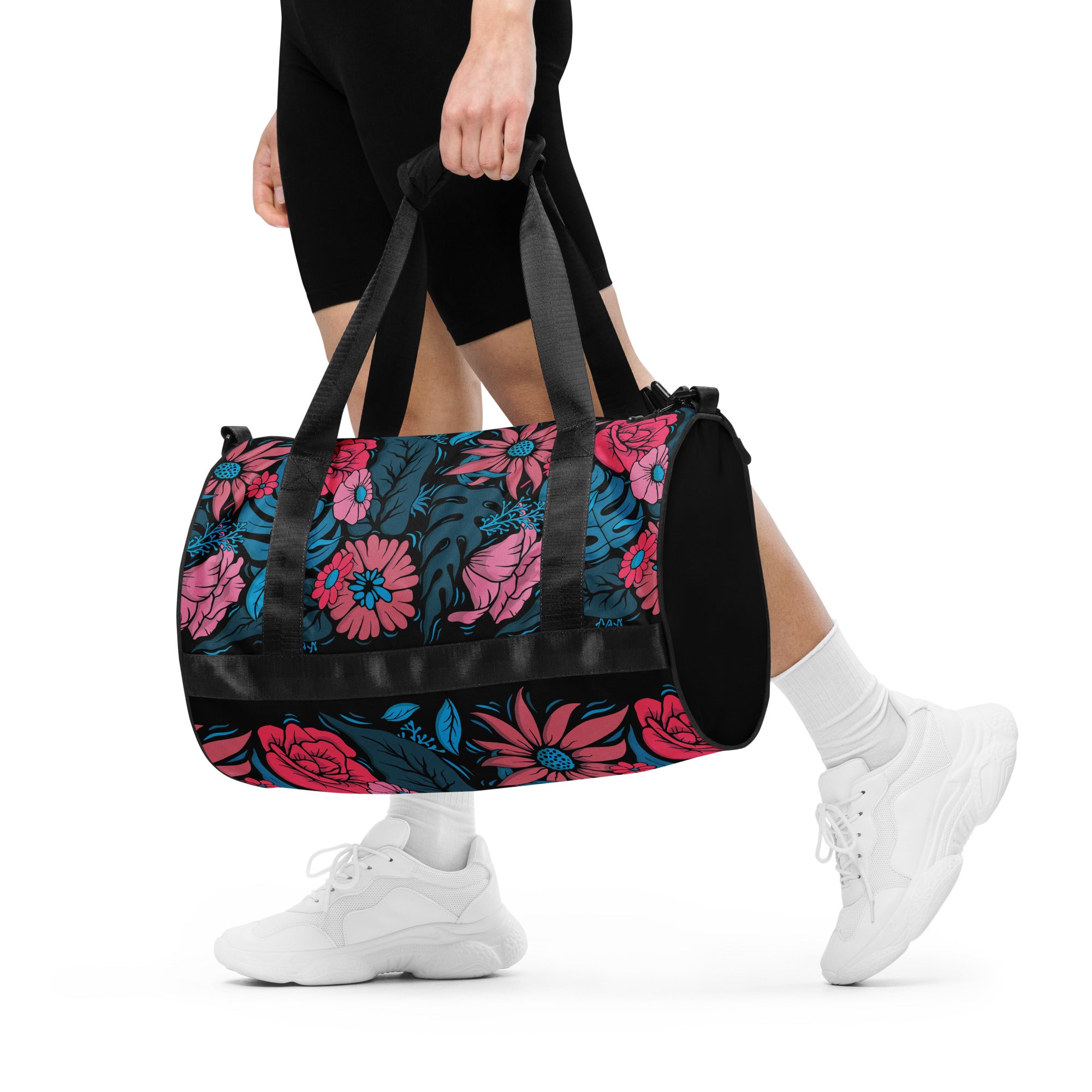 Draper Floral Gym Bag Black