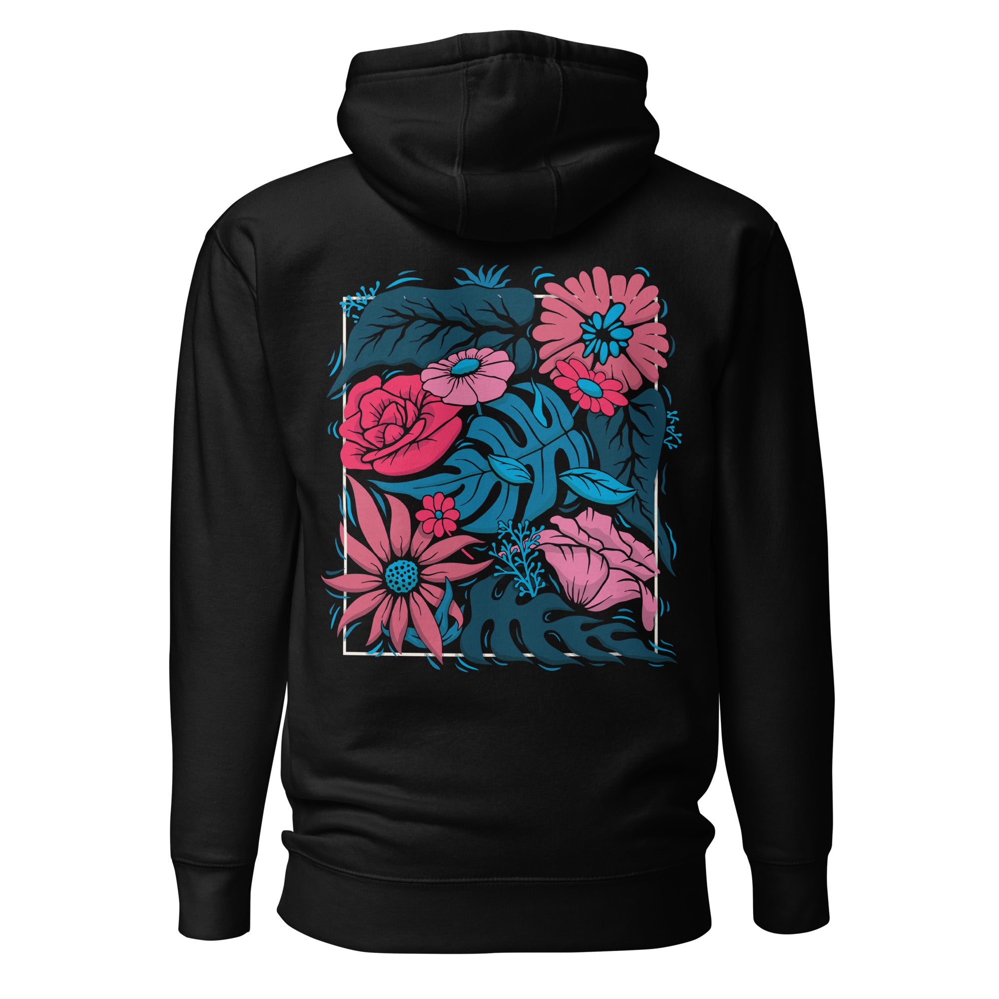 Draper Floral Hoodie Dark