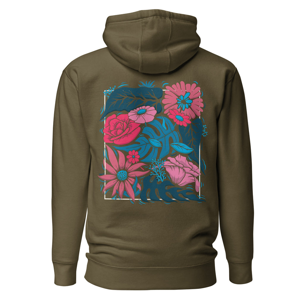 Draper Floral Hoodie Dark