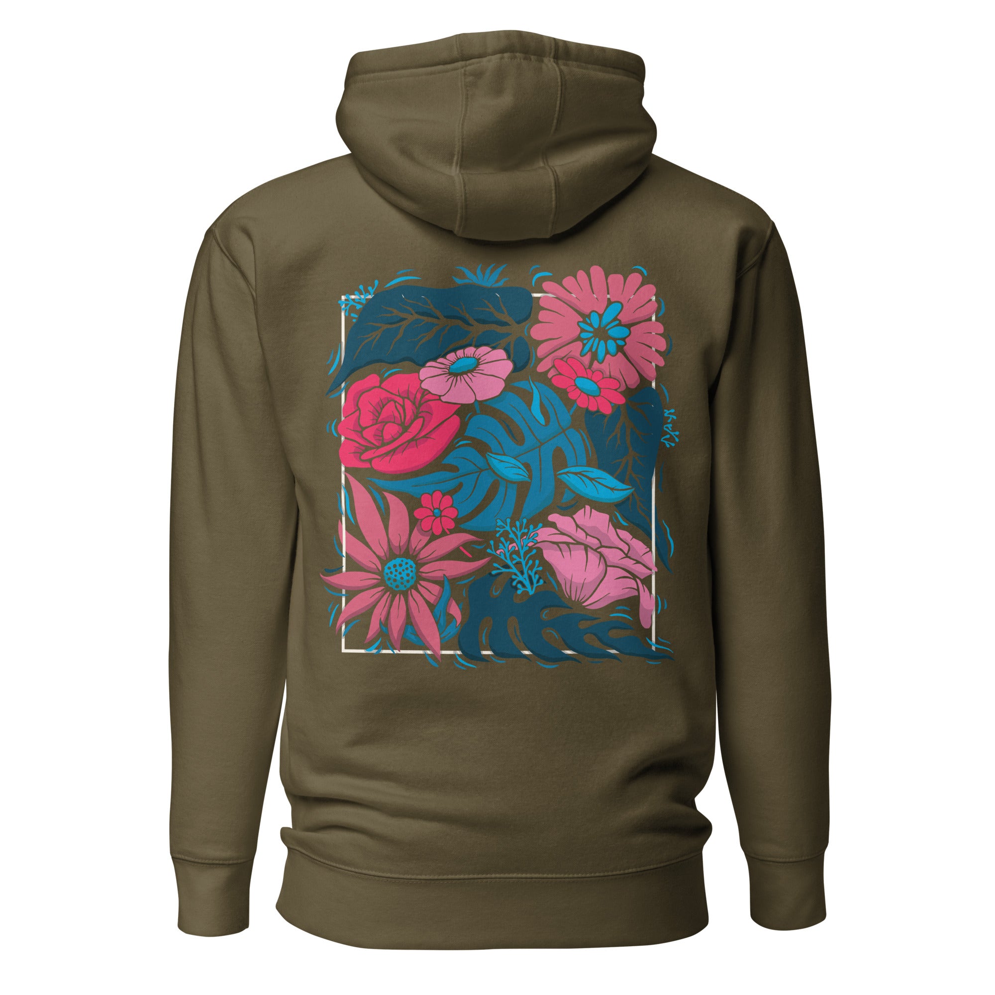 Draper Floral Hoodie Dark