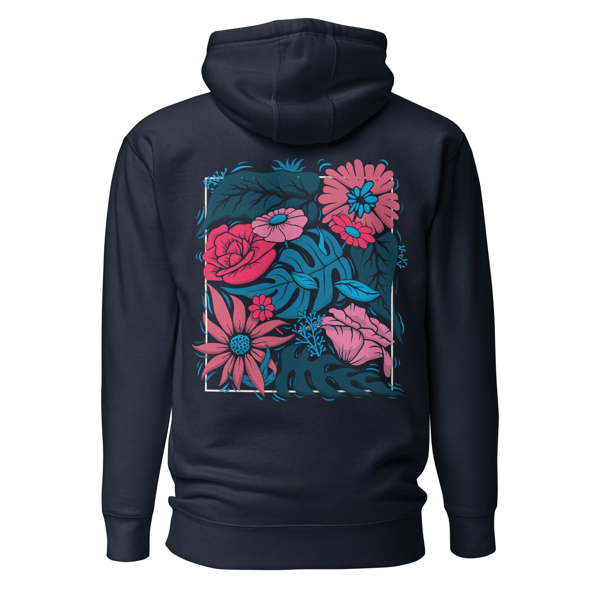 Draper Floral Hoodie Dark