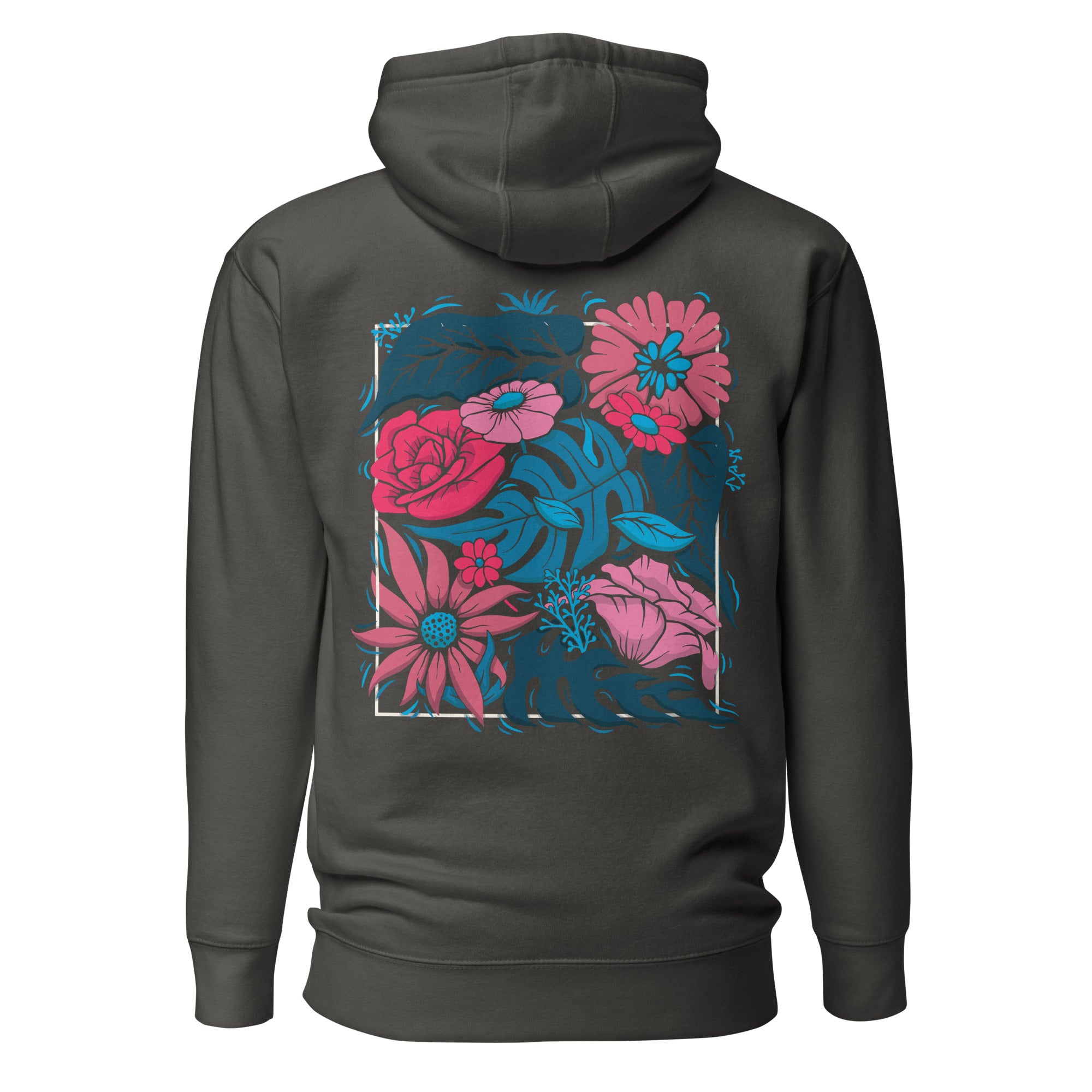 Draper Floral Hoodie Dark